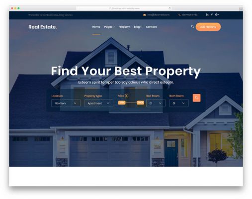 Phân loại thiết kế website bất động sản