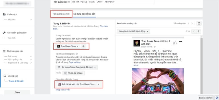 Bước 6: Xem trước giao diện xuất hiện trên Facebook khi quảng cáo